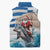 Greece Christmas Sleeveless Puffer Jacket Santa Claus Riding Dolphin - Wonder Print Shop