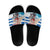 Greece Christmas Slide Sandals Santa Claus Riding Dolphin - Wonder Print Shop