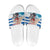 Greece Christmas Slide Sandals Santa Claus Riding Dolphin - Wonder Print Shop