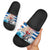 Greece Christmas Slide Sandals Santa Claus Riding Dolphin - Wonder Print Shop