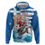 Greece Christmas Zip Hoodie Santa Claus Riding Dolphin - Wonder Print Shop