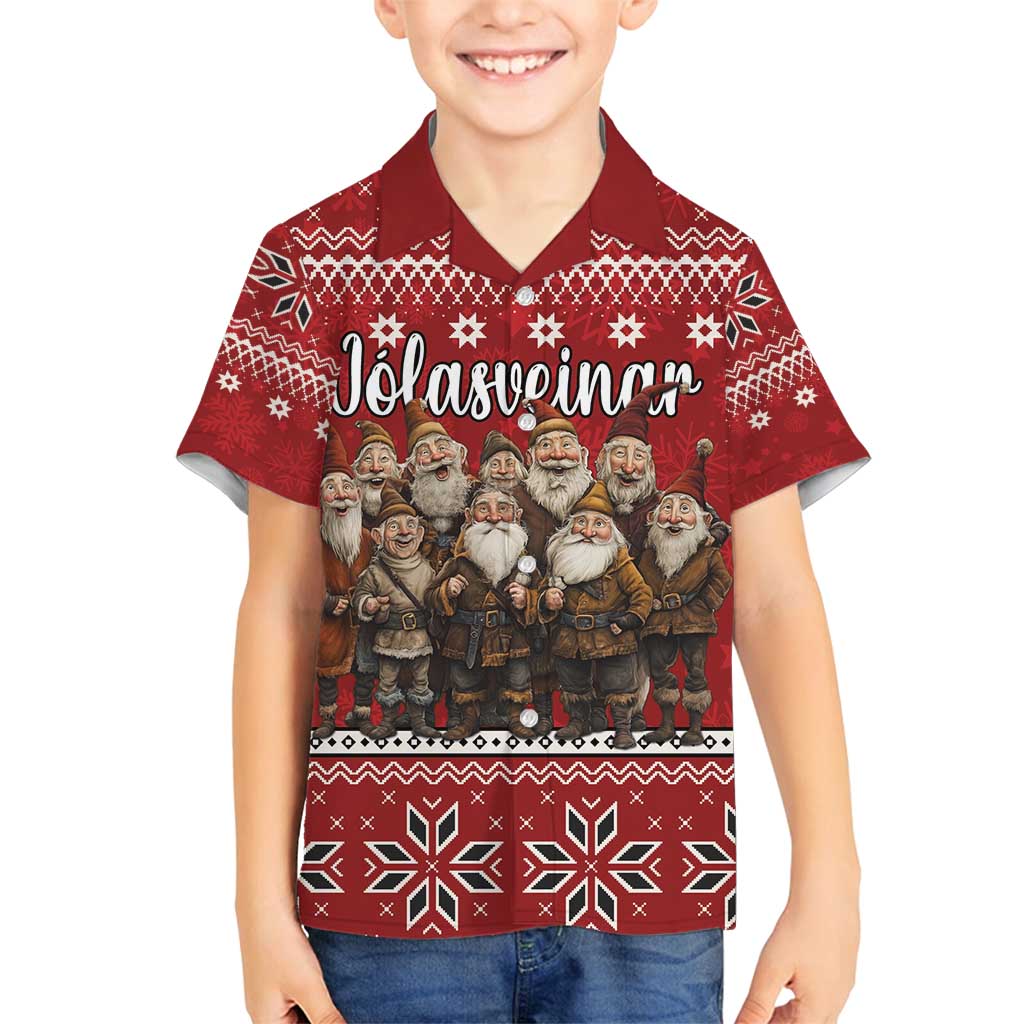 Yule Lads Iceland Family Matching Long Sleeve Bodycon Dress and Hawaiian Shirt Icelandic Christmas folklore - Wonder Print Shop