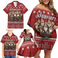 Yule Lads Iceland Family Matching Off Shoulder Short Dress and Hawaiian Shirt Icelandic Christmas folklore - Wonder Print Shop