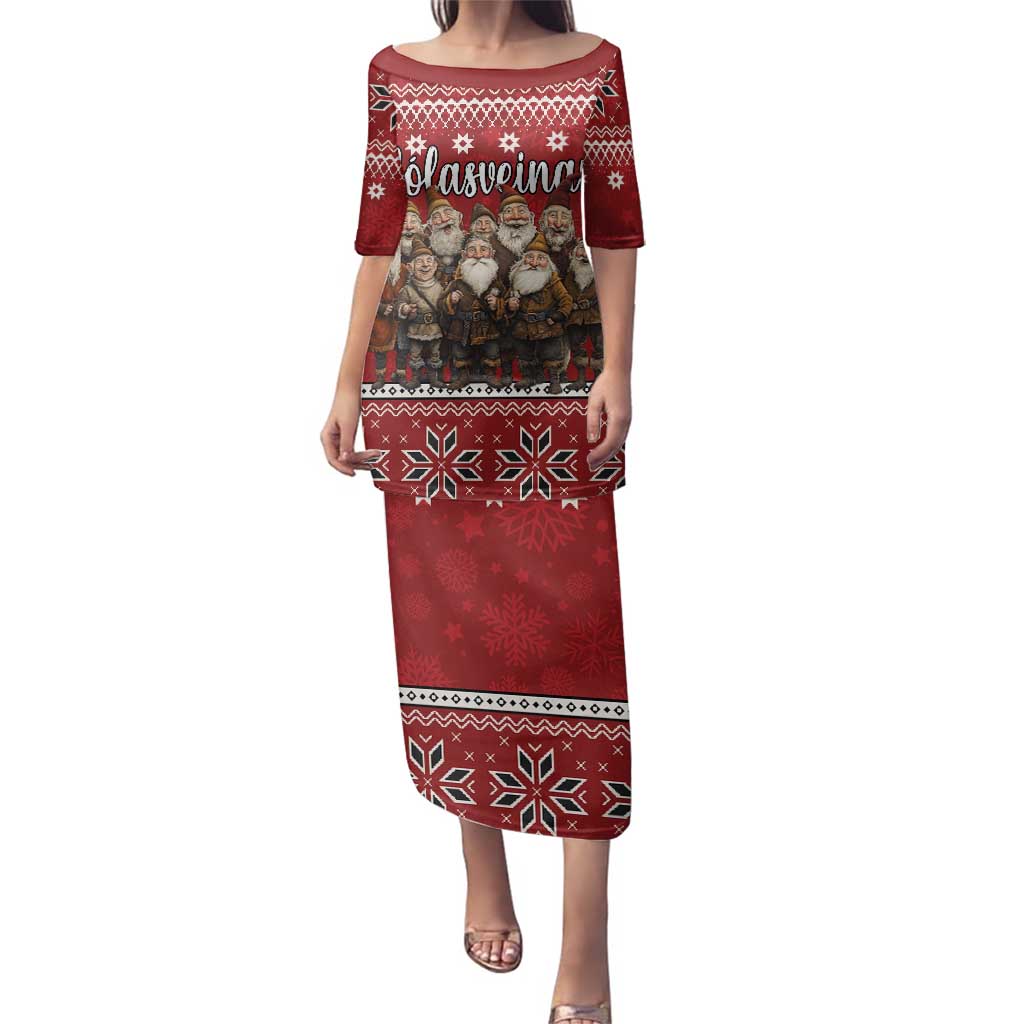 Yule Lads Iceland Family Matching Puletasi and Hawaiian Shirt Icelandic Christmas folklore - Wonder Print Shop