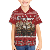 Yule Lads Iceland Family Matching Short Sleeve Bodycon Dress and Hawaiian Shirt Icelandic Christmas folklore - Wonder Print Shop