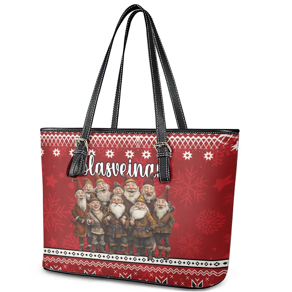 Yule Lads Iceland Leather Tote Bag Icelandic Christmas folklore - Wonder Print Shop