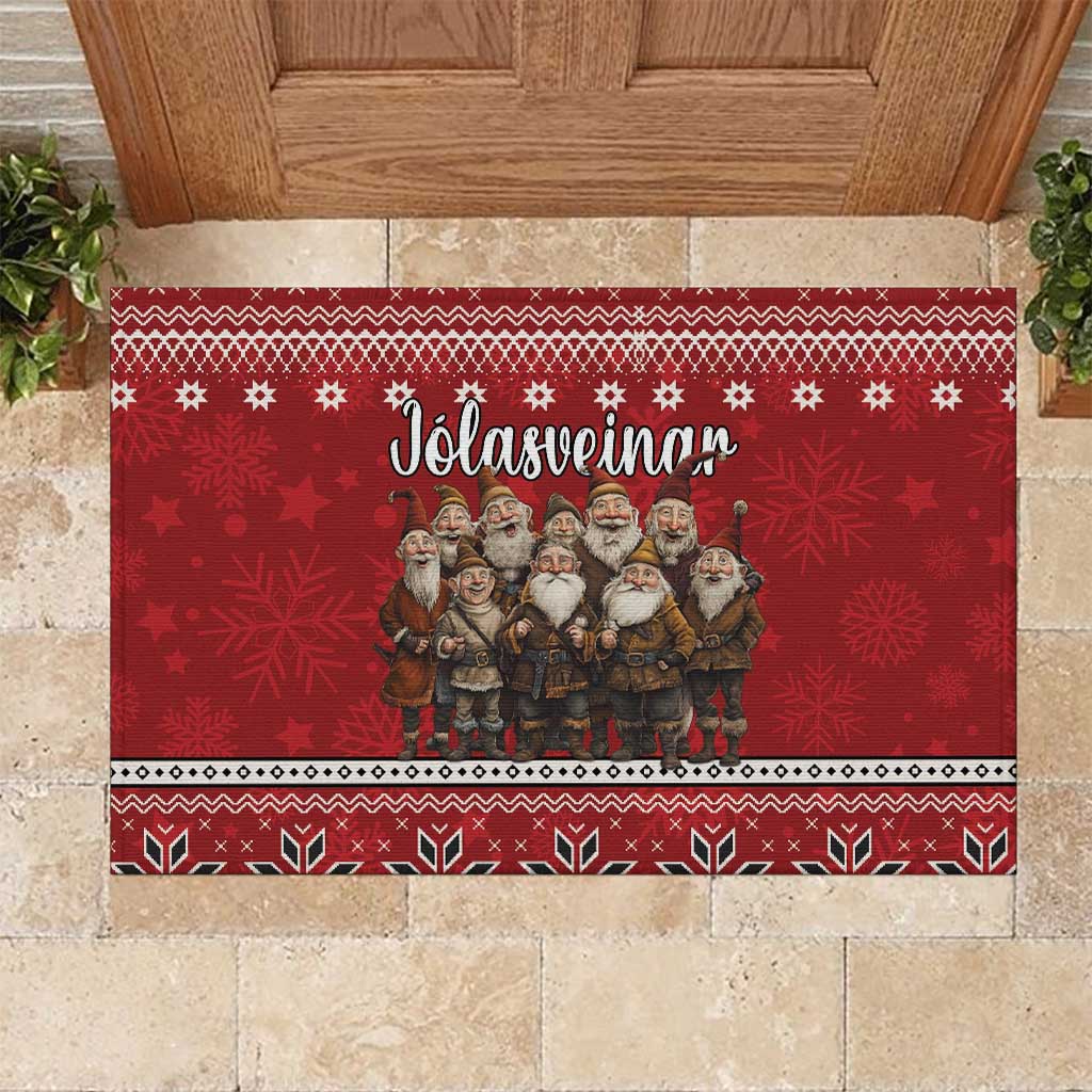 Yule Lads Iceland Rubber Doormat Icelandic Christmas folklore - Wonder Print Shop