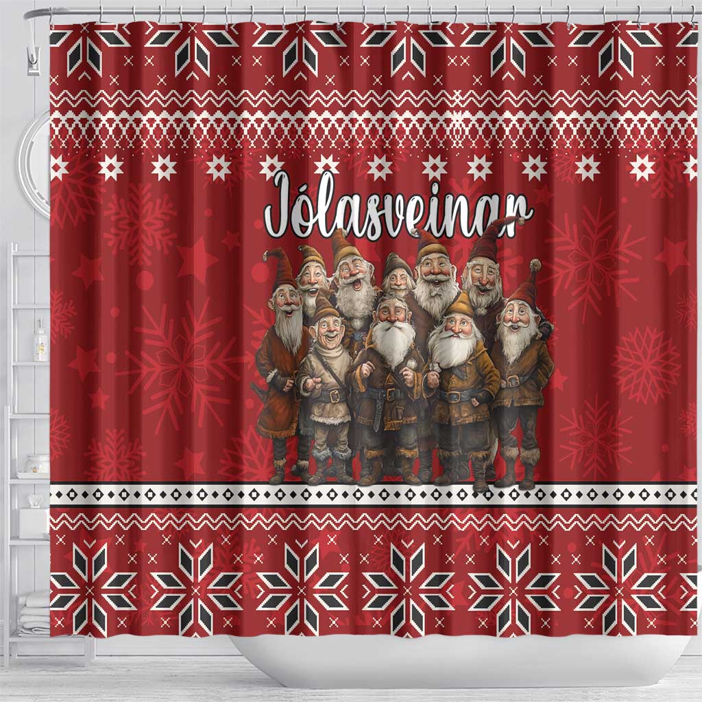 Yule Lads Iceland Shower Curtain Icelandic Christmas folklore