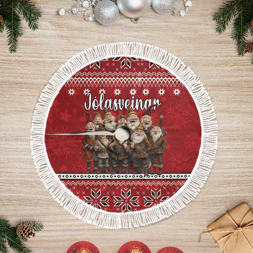 Yule Lads Iceland Tree Skirt Icelandic Christmas Folklore - Wonder Print Shop