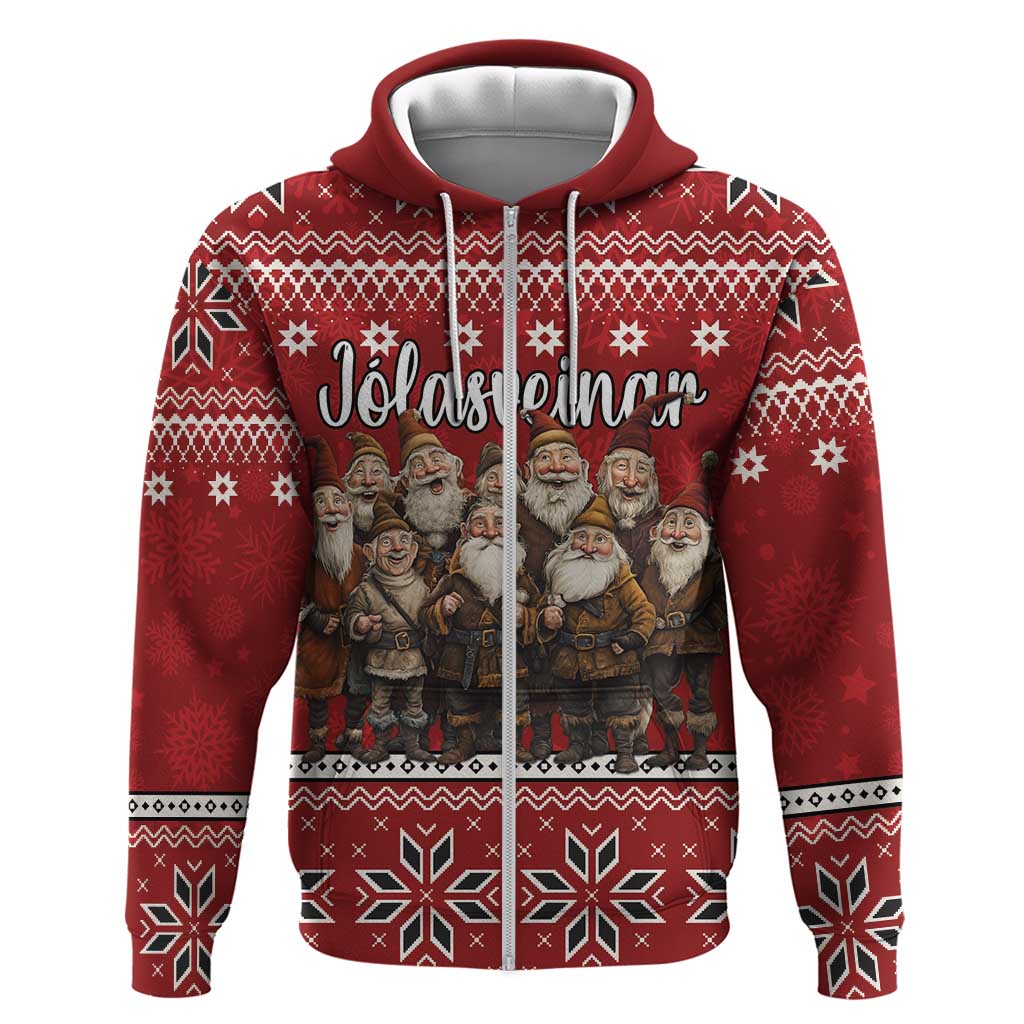 Yule Lads Iceland Zip Hoodie Icelandic Christmas folklore - Wonder Print Shop