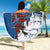 Personalized Scotland Christmas Beach Blanket Tartan Unicorn with Edinburgh Castle - Wonder Print Shop
