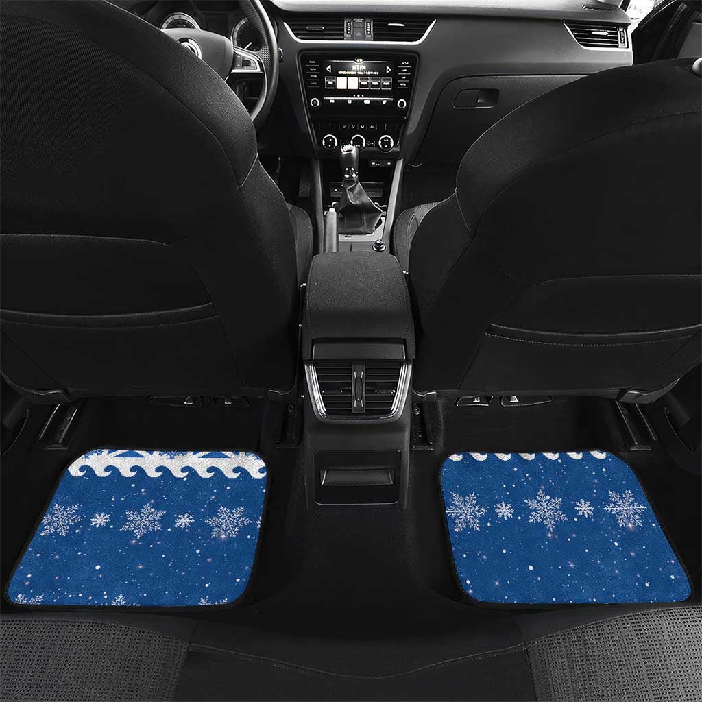 Personalized Scotland Christmas Car Mats Tartan Unicorn with Edinburgh Castle - Wonder Print Shop