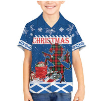 Personalized Scotland Christmas Family Matching Mermaid Dress and Hawaiian Shirt Tartan Unicorn with Edinburgh Castle - Wonder Print Shop
