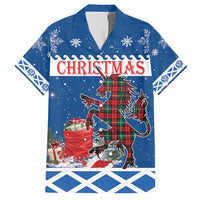 Personalized Scotland Christmas Family Matching Short Sleeve Bodycon Dress and Hawaiian Shirt Tartan Unicorn with Edinburgh Castle - Wonder Print Shop