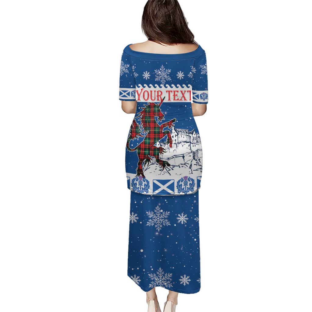 Personalized Scotland Christmas Puletasi Tartan Unicorn with Edinburgh Castle - Wonder Print Shop