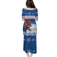 Personalized Scotland Christmas Puletasi Tartan Unicorn with Edinburgh Castle - Wonder Print Shop