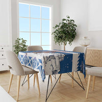 Personalized Scotland Christmas Tablecloth Tartan Unicorn with Edinburgh Castle - Wonder Print Shop