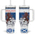 Personalized Scotland Christmas Tumbler With Handle Tartan Unicorn with Edinburgh Castle - Wonder Print Shop