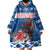 Personalized Scotland Christmas Wearable Blanket Hoodie Tartan Unicorn with Edinburgh Castle - Wonder Print Shop