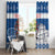 Personalized Scotland Christmas Window Curtain Tartan Unicorn with Edinburgh Castle - Wonder Print Shop