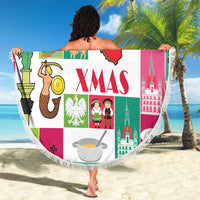 Wesolych Swiat Merry Christmas Polish Beach Blanket Poland Xmas - Wonder Print Shop