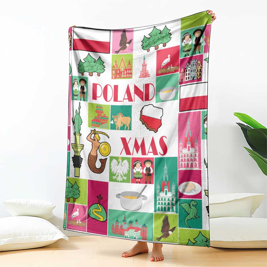 Wesolych Swiat Merry Christmas Polish Blanket Poland Xmas