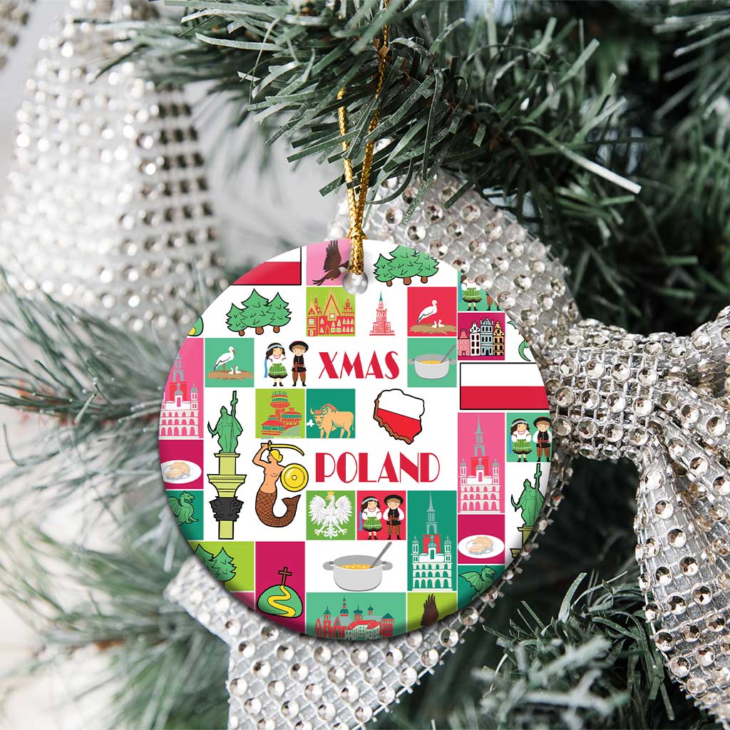 Wesolych Swiat Merry Christmas Polish Ceramic Ornament Poland Xmas - Wonder Print Shop