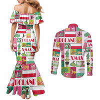 Wesolych Swiat Merry Christmas Polish Couples Matching Mermaid Dress and Long Sleeve Button Shirt Poland Xmas