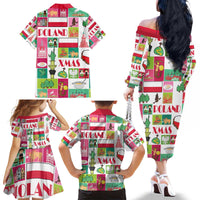 Wesolych Swiat Merry Christmas Polish Family Matching Off The Shoulder Long Sleeve Dress and Hawaiian Shirt Poland Xmas - Wonder Print Shop