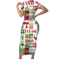 Wesolych Swiat Merry Christmas Polish Family Matching Short Sleeve Bodycon Dress and Hawaiian Shirt Poland Xmas - Wonder Print Shop