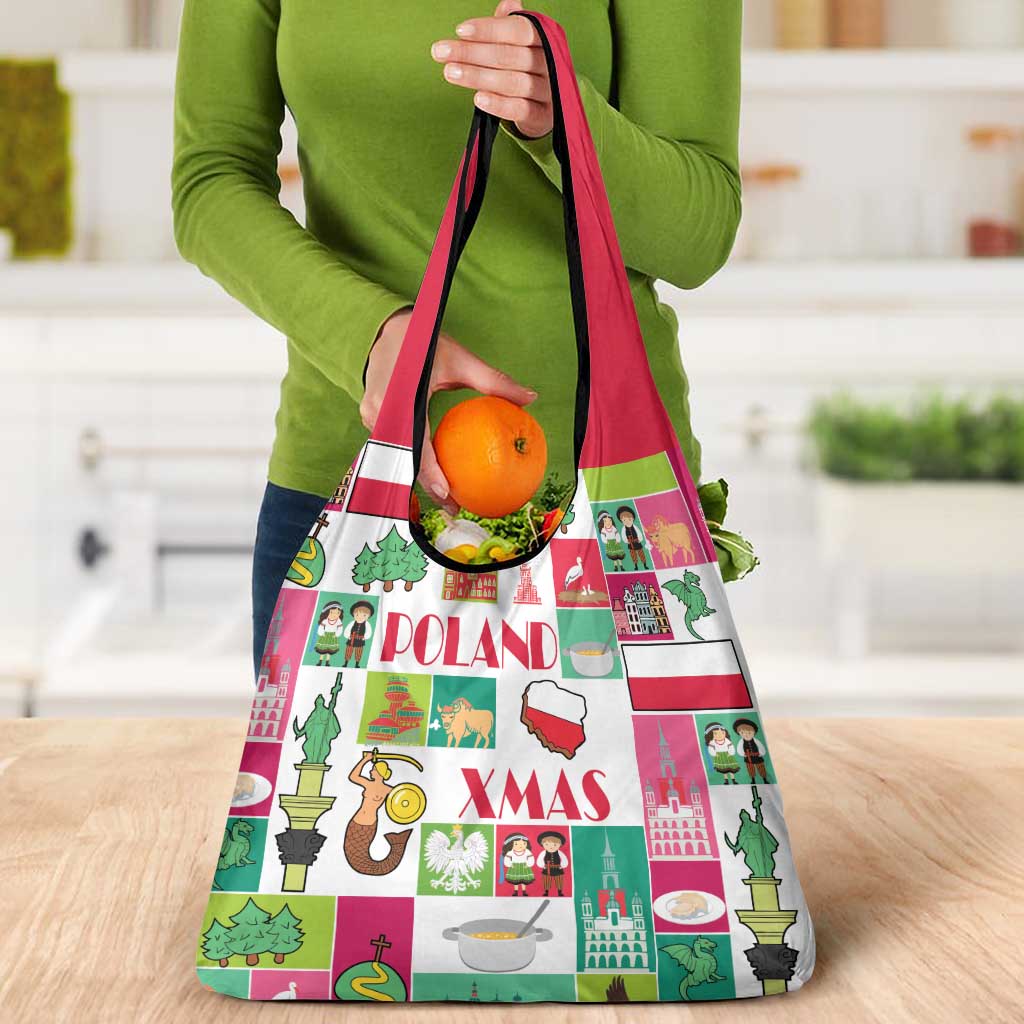 Wesolych Swiat Merry Christmas Polish Grocery Bag Poland Xmas