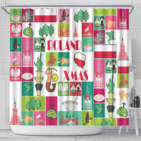 Wesolych Swiat Merry Christmas Polish Shower Curtain Poland Xmas