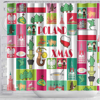 Wesolych Swiat Merry Christmas Polish Shower Curtain Poland Xmas