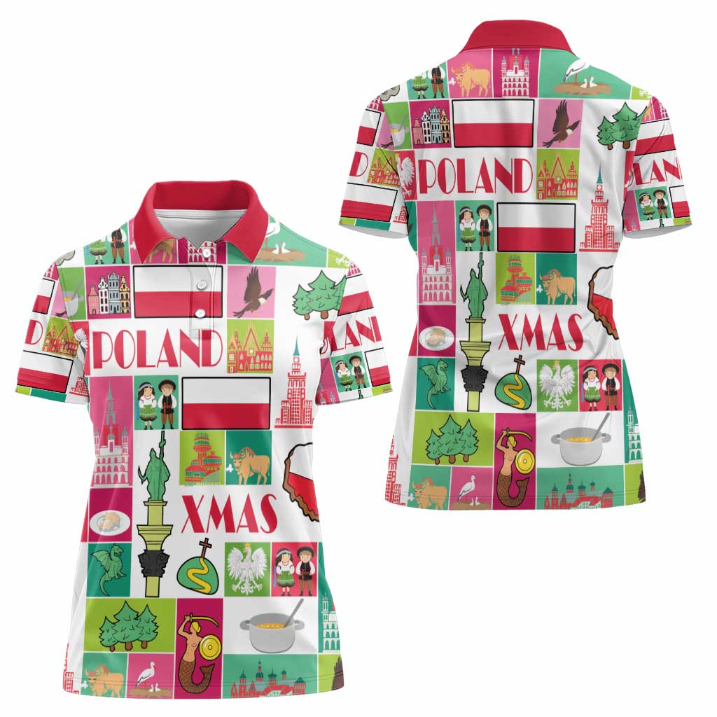 Wesolych Swiat Merry Christmas Polish Women Polo Shirt Poland Xmas - Wonder Print Shop