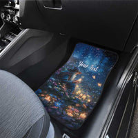 Personalized Iceland Yule Lads Christmas Car Mats Merry Kertasnikir Under Vibrant Flowers - Wonder Print Shop