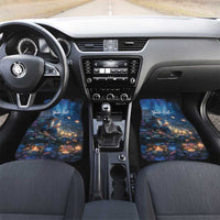 Personalized Iceland Yule Lads Christmas Car Mats Merry Kertasnikir Under Vibrant Flowers - Wonder Print Shop