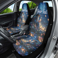 Personalized Iceland Yule Lads Christmas Car Seat Cover Merry Kertasnikir Under Vibrant Flowers - Wonder Print Shop
