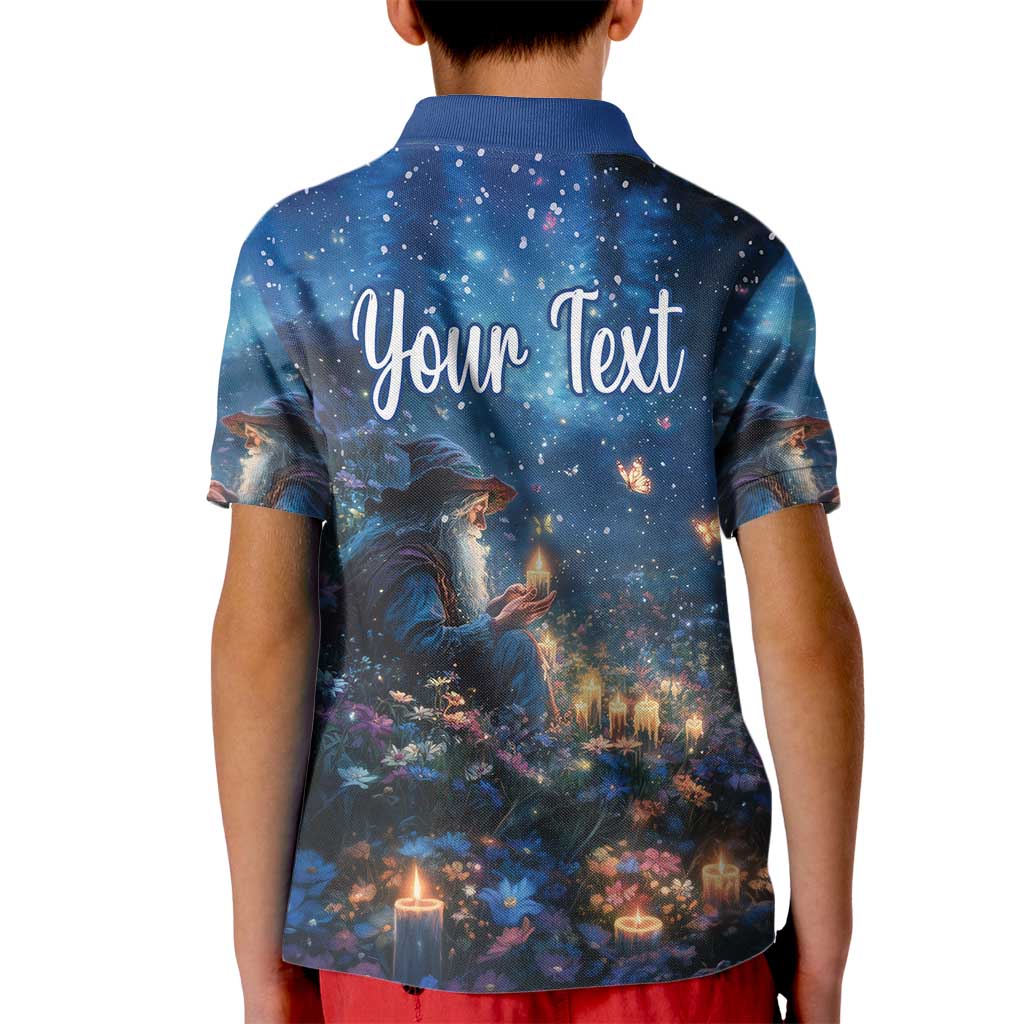 Personalized Iceland Yule Lads Christmas Kid Polo Shirt Merry Kertasnikir Under Vibrant Flowers - Wonder Print Shop