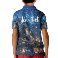 Personalized Iceland Yule Lads Christmas Kid Polo Shirt Merry Kertasnikir Under Vibrant Flowers - Wonder Print Shop