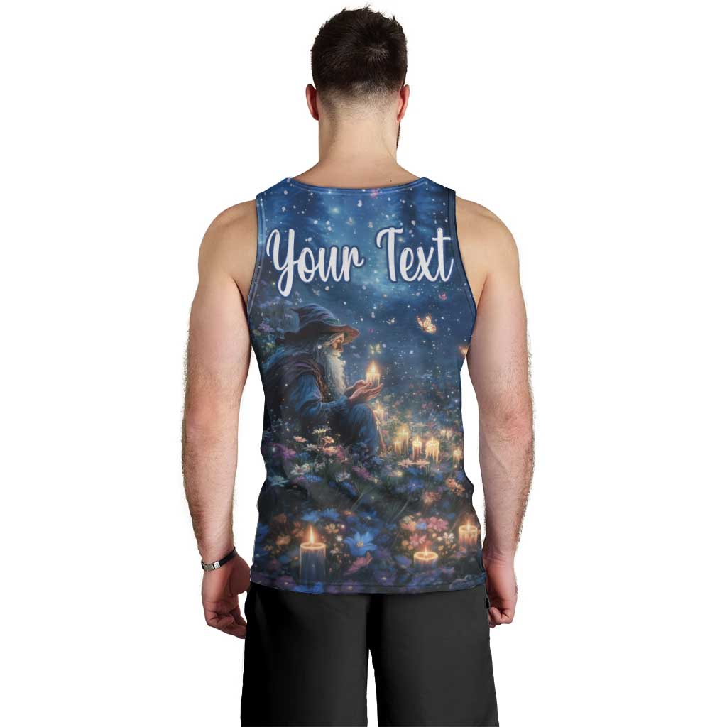 Personalized Iceland Yule Lads Christmas Men Tank Top Merry Kertasnikir Under Vibrant Flowers - Wonder Print Shop