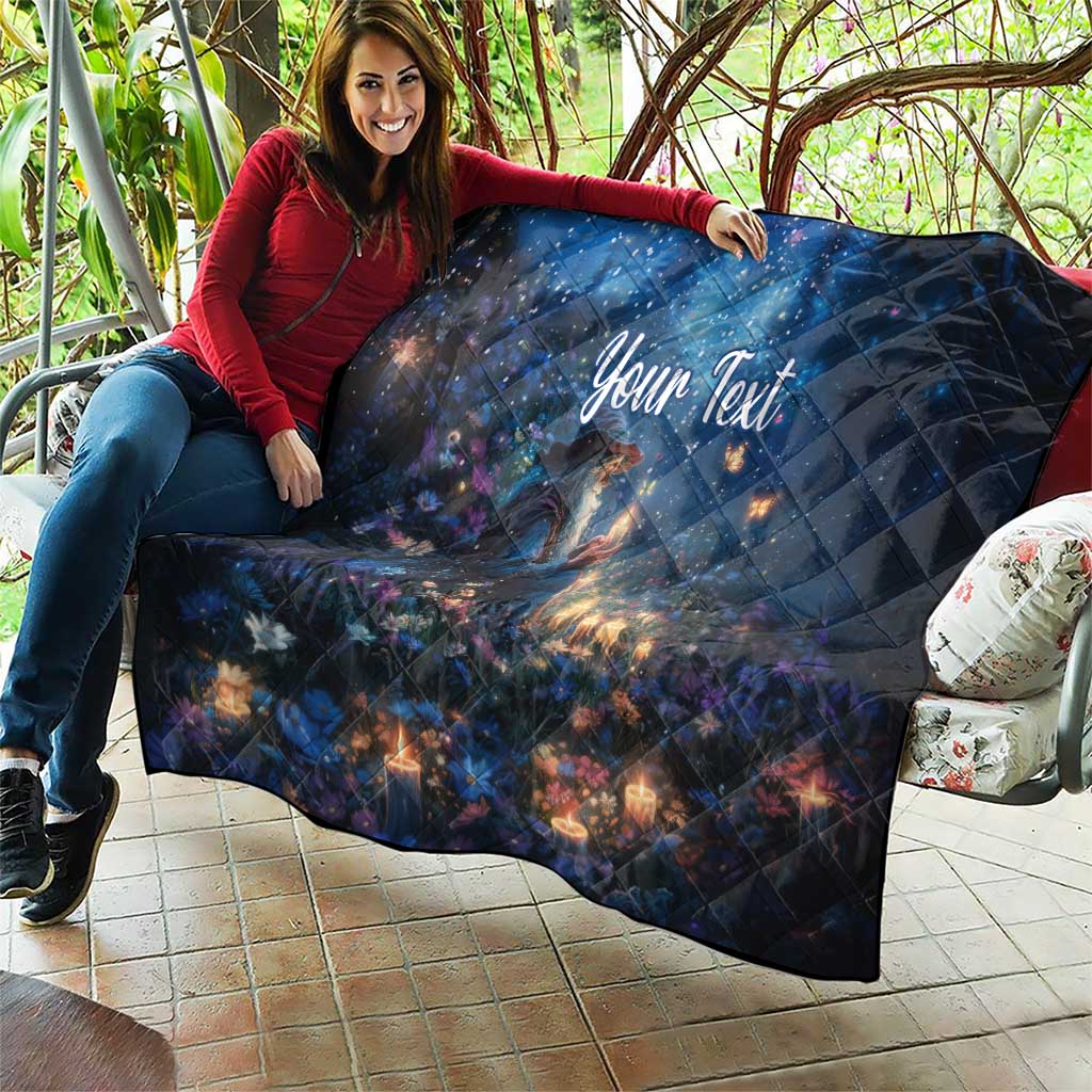 Personalized Iceland Yule Lads Christmas Quilt Merry Kertasnikir Under Vibrant Flowers - Wonder Print Shop