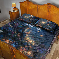 Personalized Iceland Yule Lads Christmas Quilt Bed Set Merry Kertasnikir Under Vibrant Flowers - Wonder Print Shop