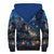 Personalized Iceland Yule Lads Christmas Sherpa Hoodie Merry Kertasnikir Under Vibrant Flowers - Wonder Print Shop