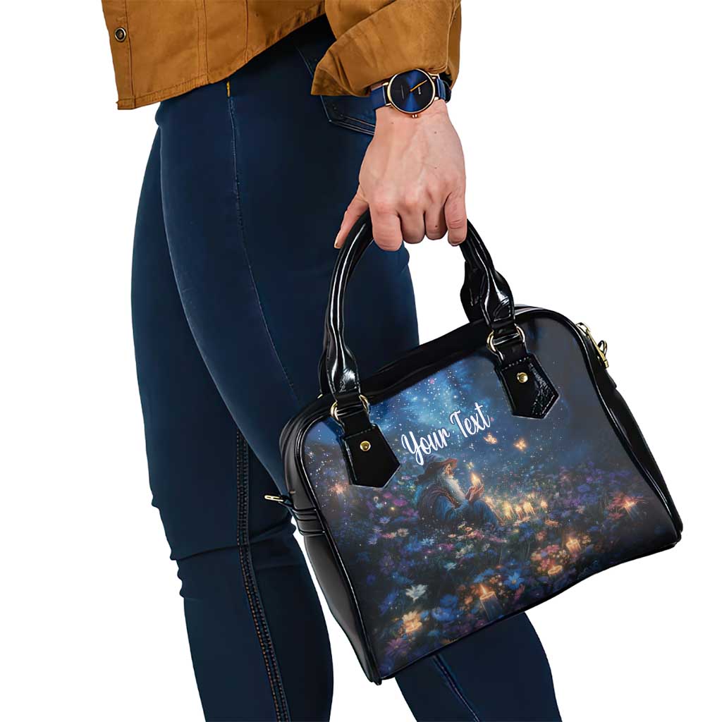 Personalized Iceland Yule Lads Christmas Shoulder Handbag Merry Kertasnikir Under Vibrant Flowers