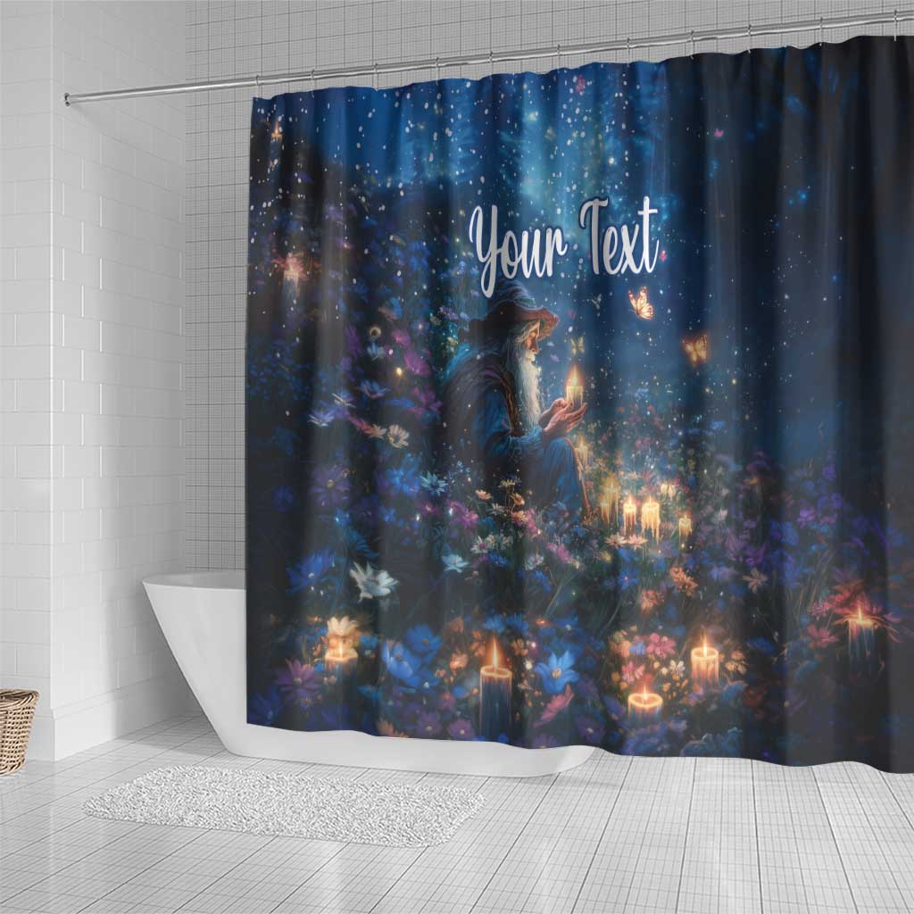 Personalized Iceland Yule Lads Christmas Shower Curtain Merry Kertasnikir Under Vibrant Flowers