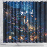 Personalized Iceland Yule Lads Christmas Shower Curtain Merry Kertasnikir Under Vibrant Flowers