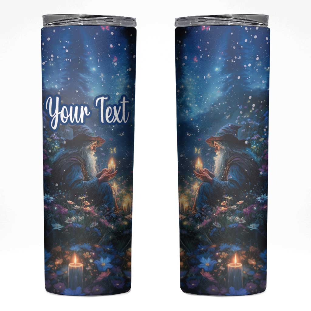 Personalized Iceland Yule Lads Christmas Skinny Tumbler Merry Kertasnikir Under Vibrant Flowers - Wonder Print Shop