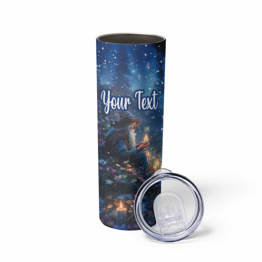 Personalized Iceland Yule Lads Christmas Skinny Tumbler Merry Kertasnikir Under Vibrant Flowers - Wonder Print Shop