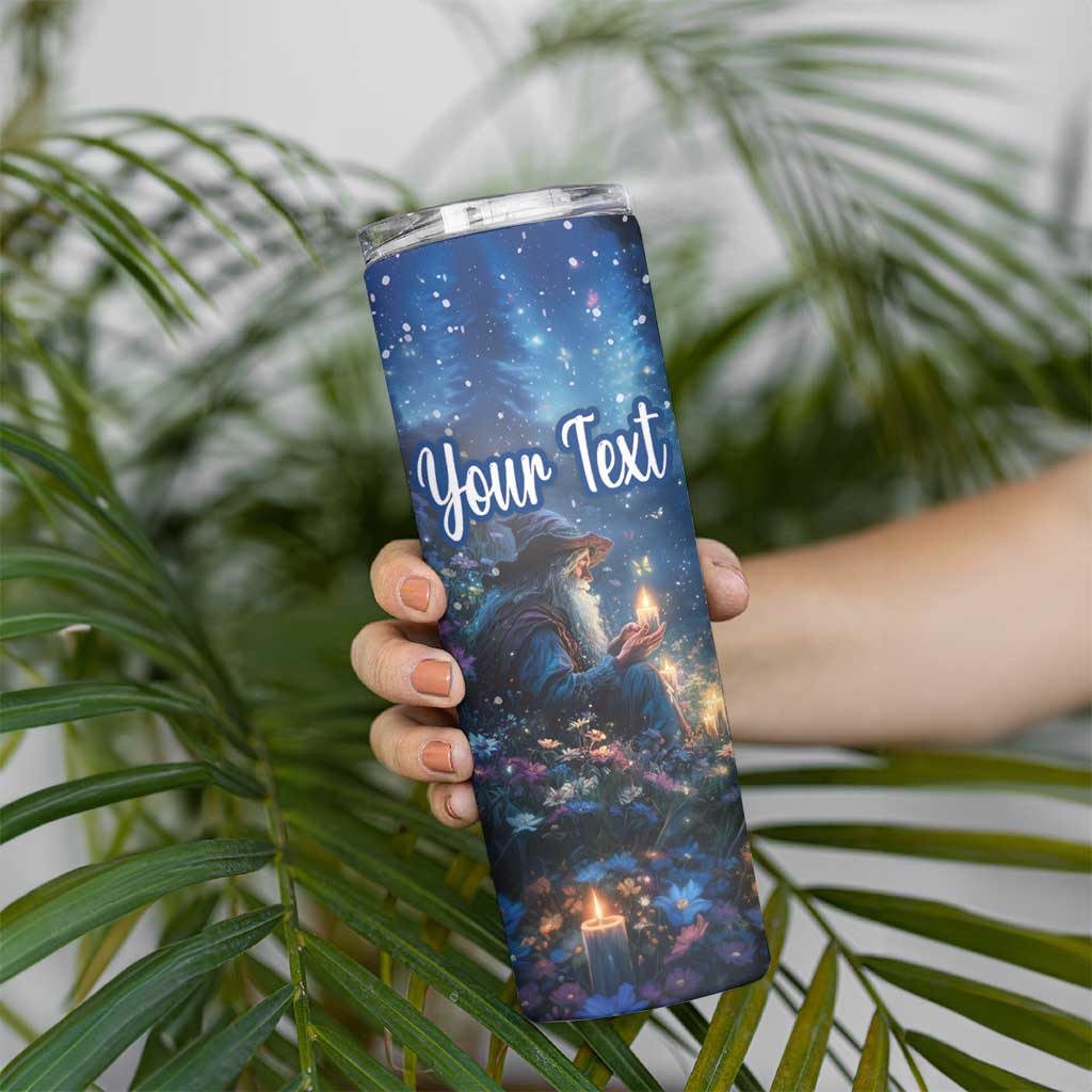 Personalized Iceland Yule Lads Christmas Skinny Tumbler Merry Kertasnikir Under Vibrant Flowers - Wonder Print Shop