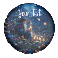 Personalized Iceland Yule Lads Christmas Spare Tire Cover Merry Kertasnikir Under Vibrant Flowers - Wonder Print Shop